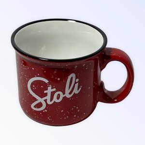 Stoli Mug Stolichnaya Vodka Red Large Coffee Cup Set of 6